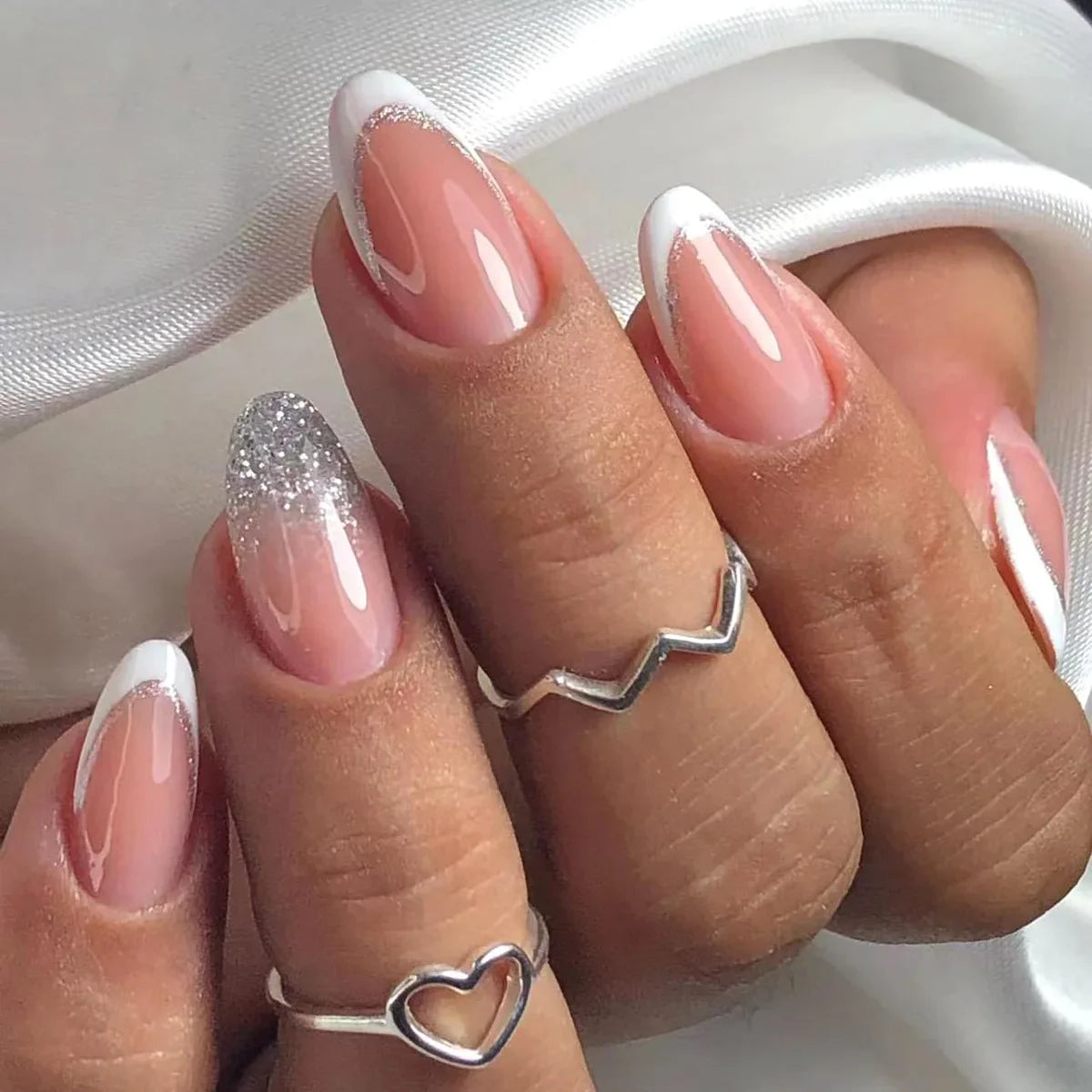 Aapon Mini Market Ltd Medium-length Acrylic Almond Fake Nails