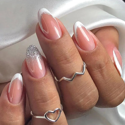 Aapon Mini Market Ltd Medium-length Acrylic Almond Fake Nails