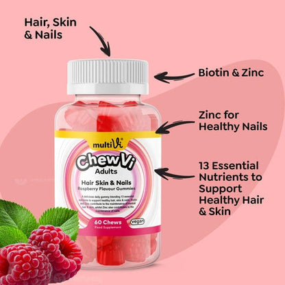 Aaponminimarket Hair Skin & Nails Gummies - Raspberry Flavour