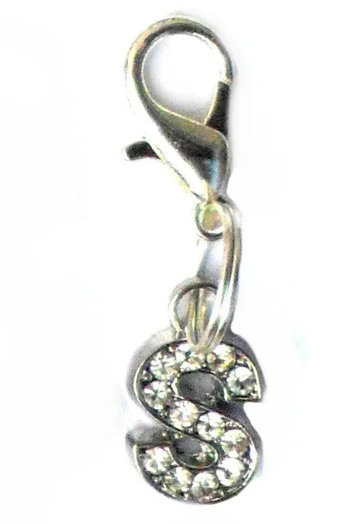 Aaponminimarket A–Z Crystal Letter Pet Charms