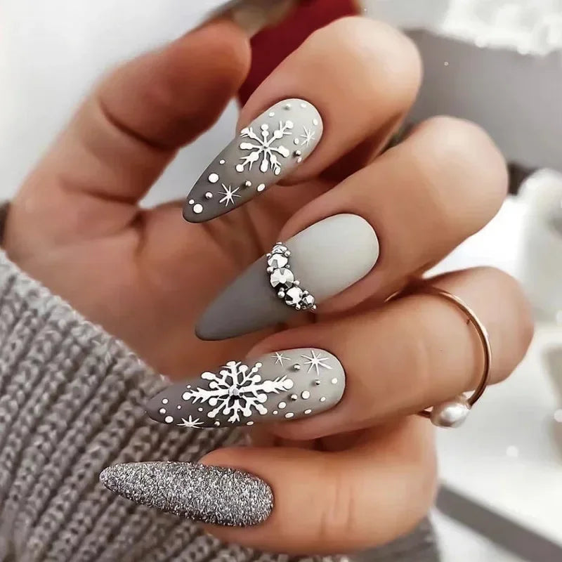 Christmas Press-On Nails – 24-Piece Sets, 60+ Designs
