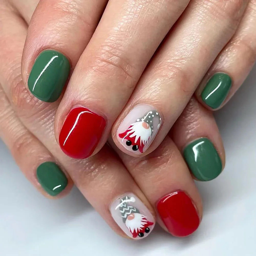 Aapon Mini Market Ltd Santa Claus Fake Nail Tips - Festive Nail Art
