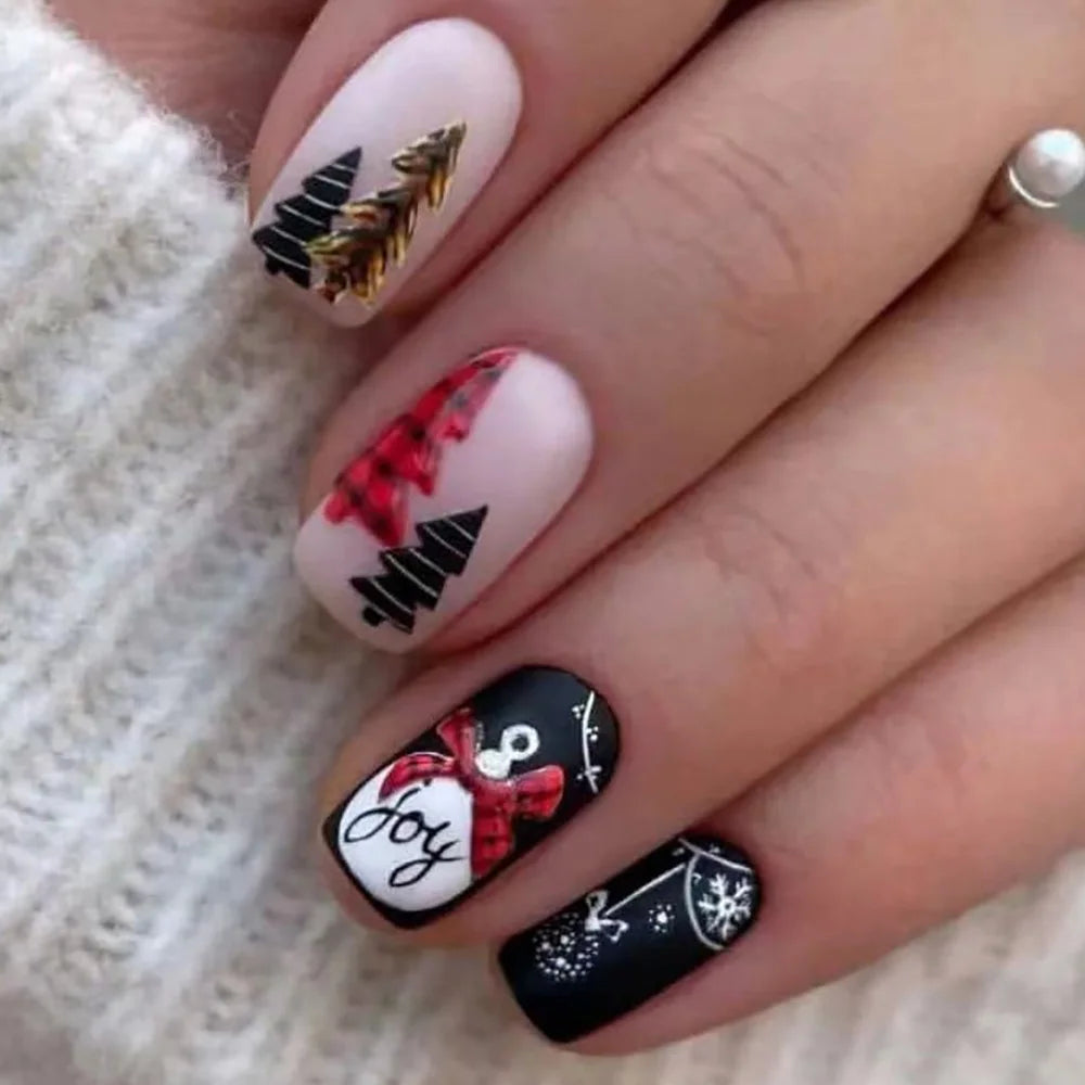 Aapon Mini Market Ltd Santa Claus Fake Nail Tips - Festive Nail Art