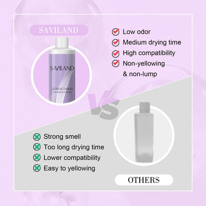 Saviland Acrylic Nail Liquid 180/500ml