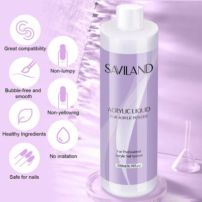 Saviland Acrylic Nail Liquid 180/500ml