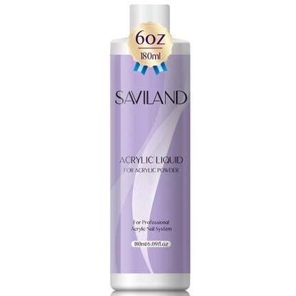 Saviland Professional Acrylic Nail Liquid 180/500ml for Art