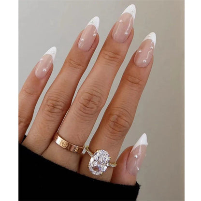 Medium-length Acrylic Almond Fake Nails