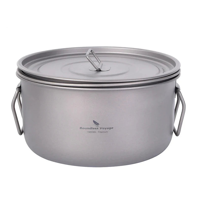 NNEOBA Titanium Camping Cookware Set Grey