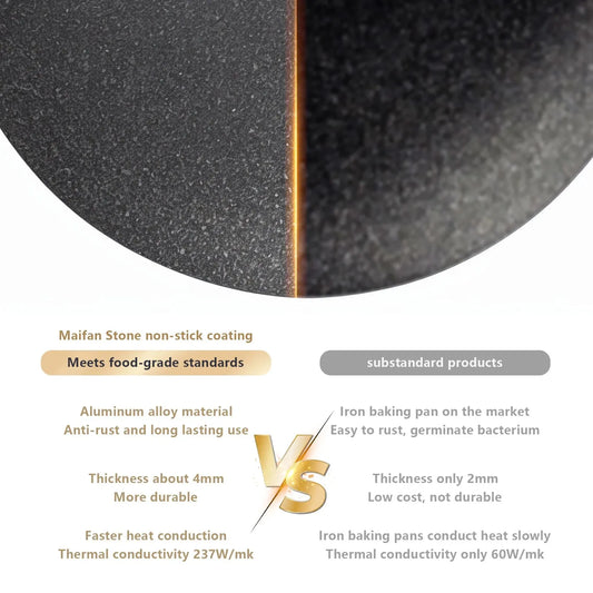 34CM Non-Stick Outdoor BBQ Grill Pan Roasting Plate Black