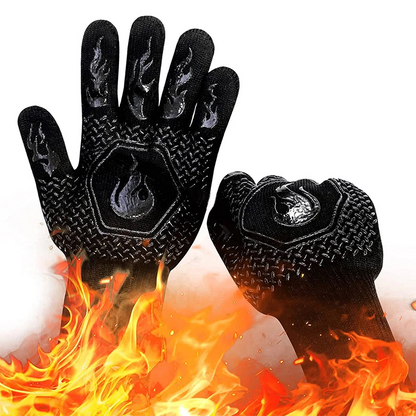 NNEOBA 1 Pair Heat-Resistant Oven Gloves Black