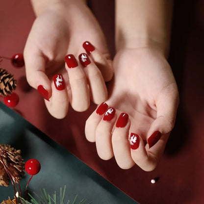 Christmas Press-On Nails – 24-Piece Sets, 60+ Designs