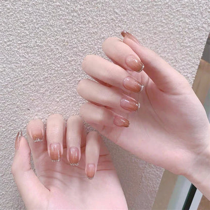White Small Flower Acrylic Press-On Nails