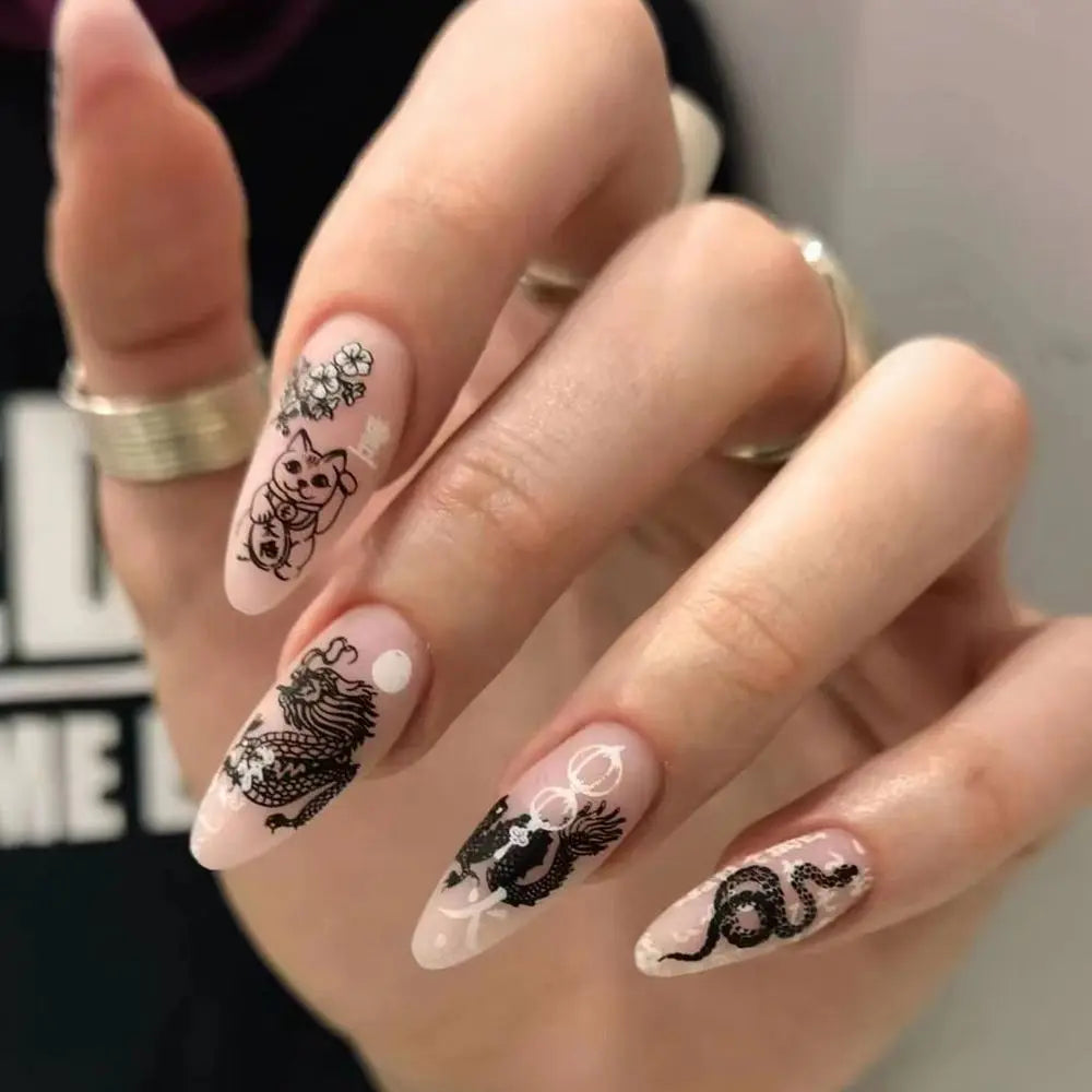 Aapon Mini Market Ltd Punk Snake Stiletto Nail Art Set