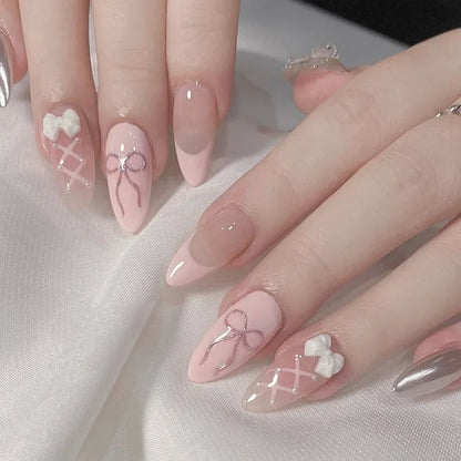 Aapon Mini Market Ltd Colorful 3D Flower & Butterfly Press-On Nails