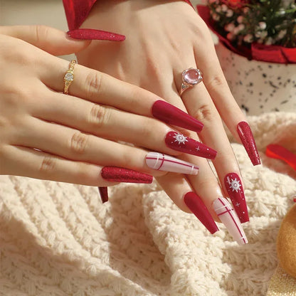 Christmas Press-On Nails – 24-Piece Sets, 60+ Designs