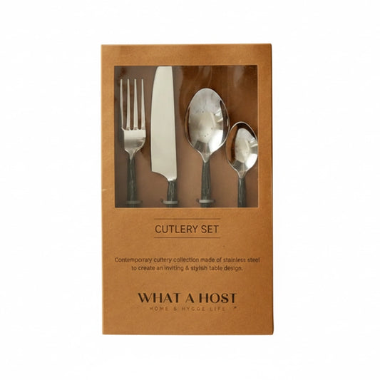 Aapon mini market -Seville Silver Stainless Steel Rustic Cutlery Set