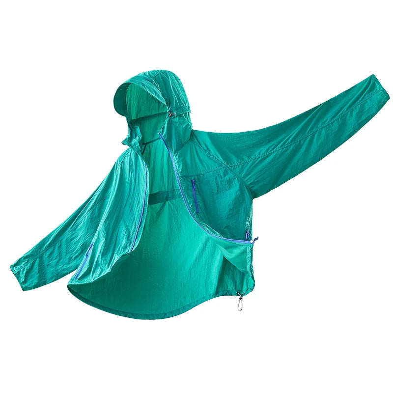 Lightweight Hooded Hiking Jacket with Packable Outdoor Design