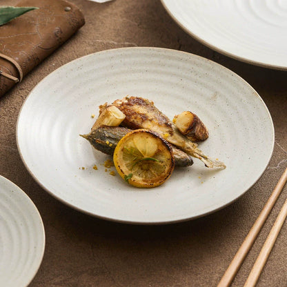 Aapon mini market - Handcrafted Stoneware Shallow Plate 