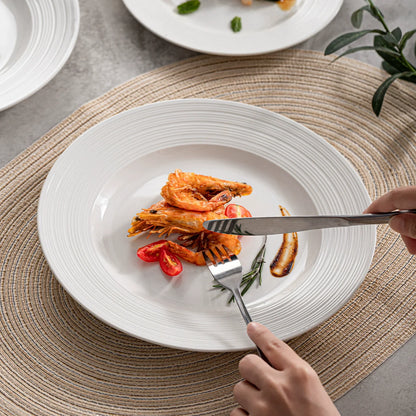 Aapon mini market -Ribbed Rim Shallow Plate
