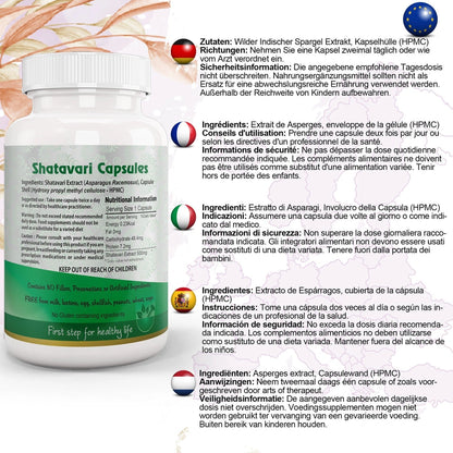 Aushadh Shatavari Wild Asparagus Capsules (60) for Women