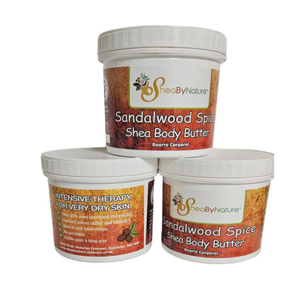 SheaByNature Sandalwood Spice Body Butter – 250g x 3 Tubs