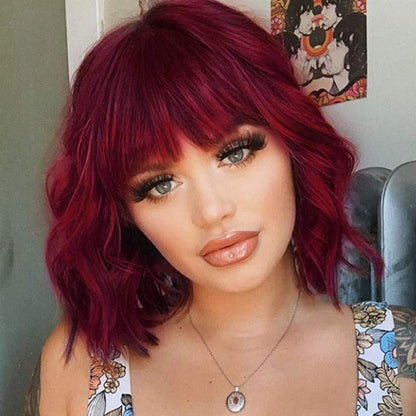 Short Curly Hair Wig Set for Women