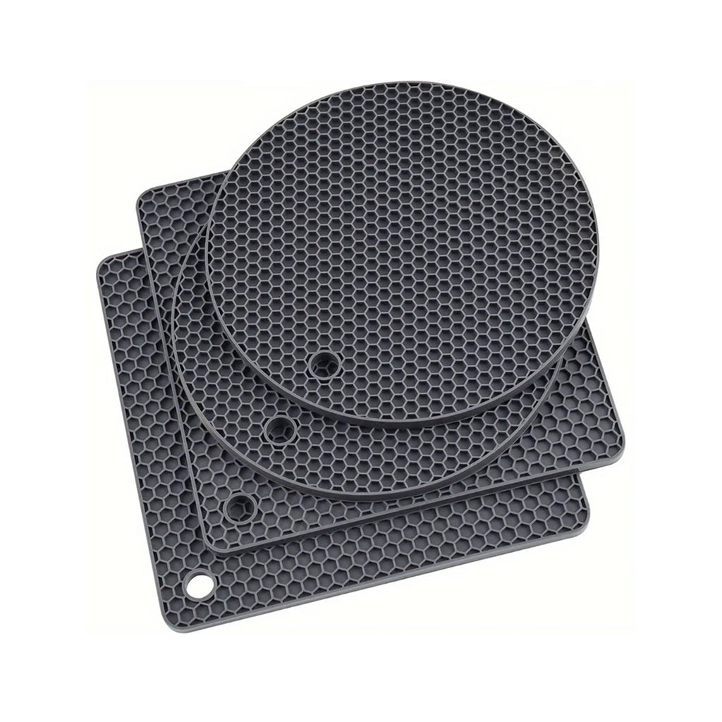 Aapon mini market -Silicone Trivets Set Heat-Resistant & Non-Slip (4PCS)