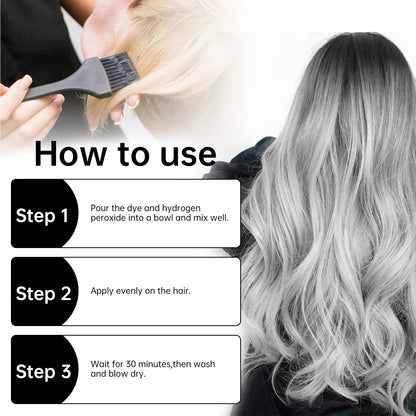 Silver Grey Hair Dye Cream