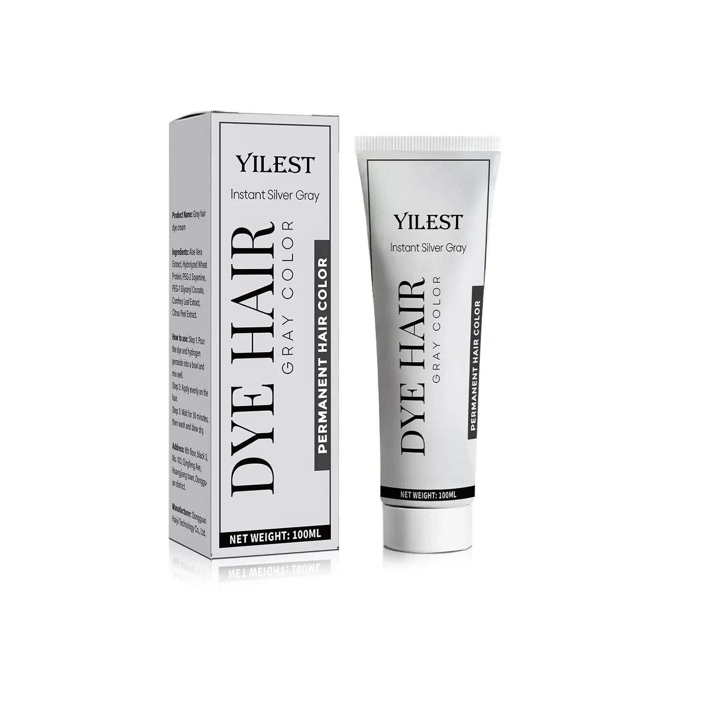 Silver Grey Hair Dye Cream
