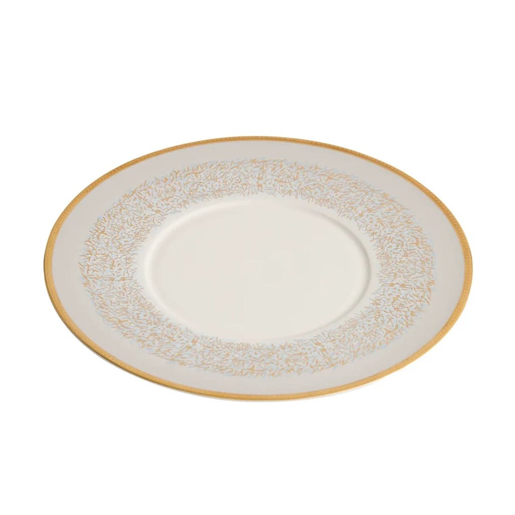 Aapon mini market -Sky-Blue Wide-Rim Hand-Painted Porcelain Plate