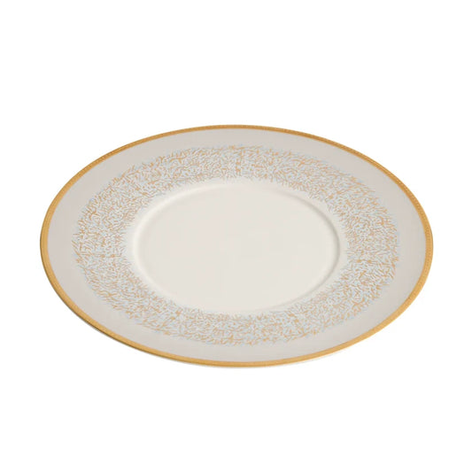 Aapon mini market -Sky-Blue Wide-Rim Hand-Painted Porcelain Plate