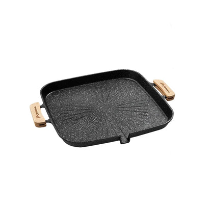 Aapon mini market - Square Camping BBQ Grill Pan (Black)