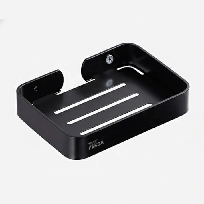Aaponminimarket Square Stainless Steel Wall Mounted Soap Dish – Black
