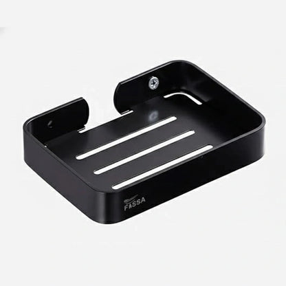 Aaponminimarket Square Stainless Steel Wall Mounted Soap Dish – Black