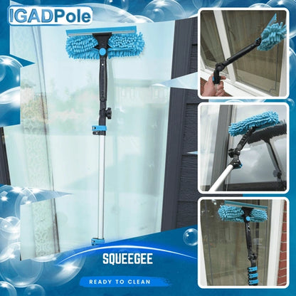 17ft (5m) Window Cleaning Pole with Squeegee Kit