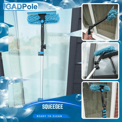 17ft (5m) Window Cleaning Pole with Squeegee Kit