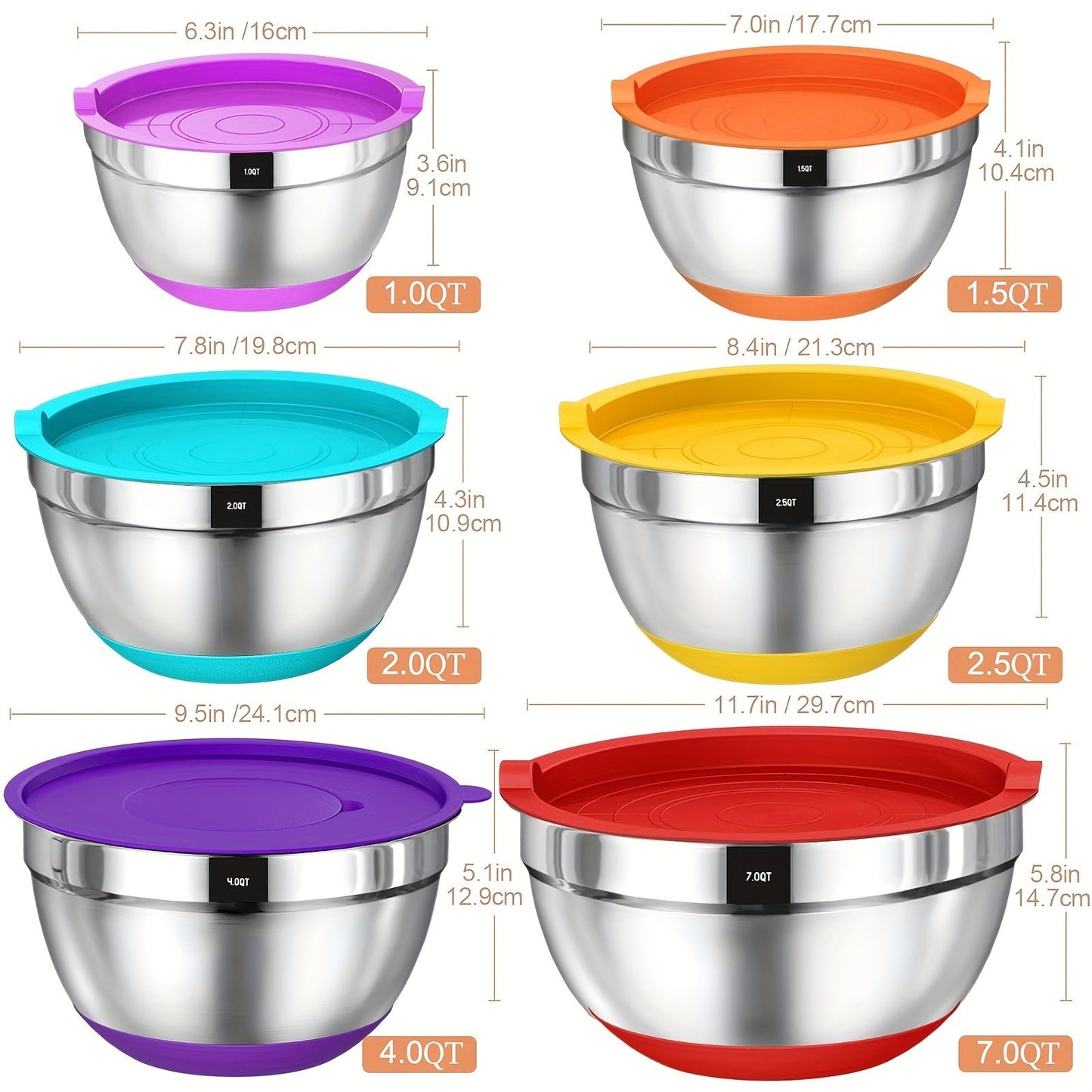 Stainless Steel Mixing Bowls Set