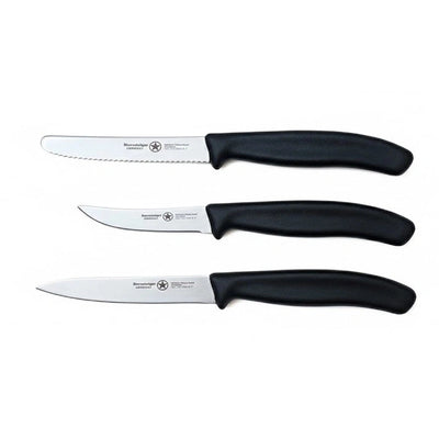 Stern Series paring knives set of three with ergonomic handles