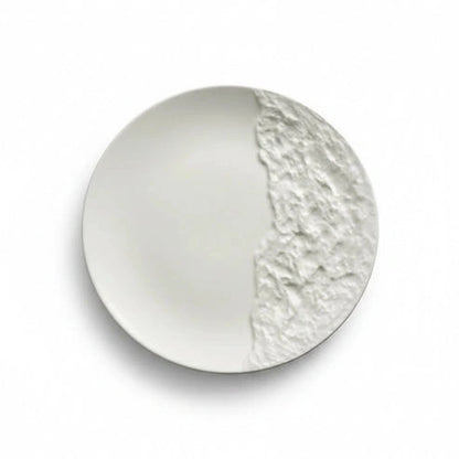 Aaponminimarket Stone-Texture Contrast Ceramic Plate