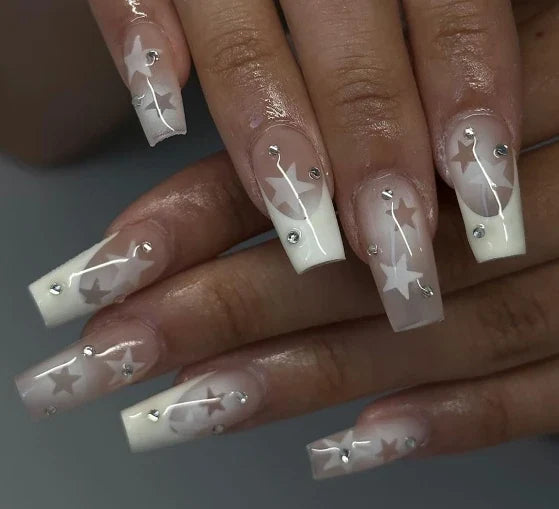 Strawberry & Bear Themed Fake Nails