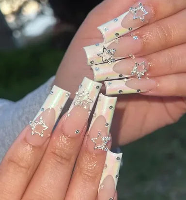 Strawberry & Bear Themed Fake Nails
