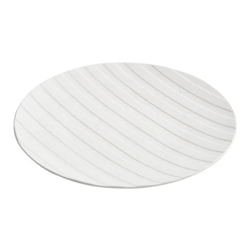 Aaponminimarket Stripe Relief White Ceramic Plate