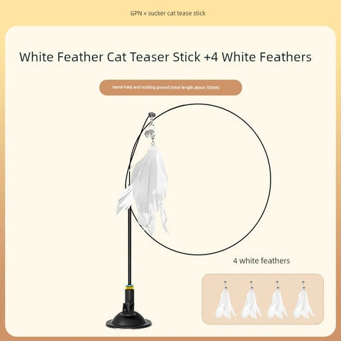Aaponminimarket Suction Cup Cat Toy: Long Brush Holder