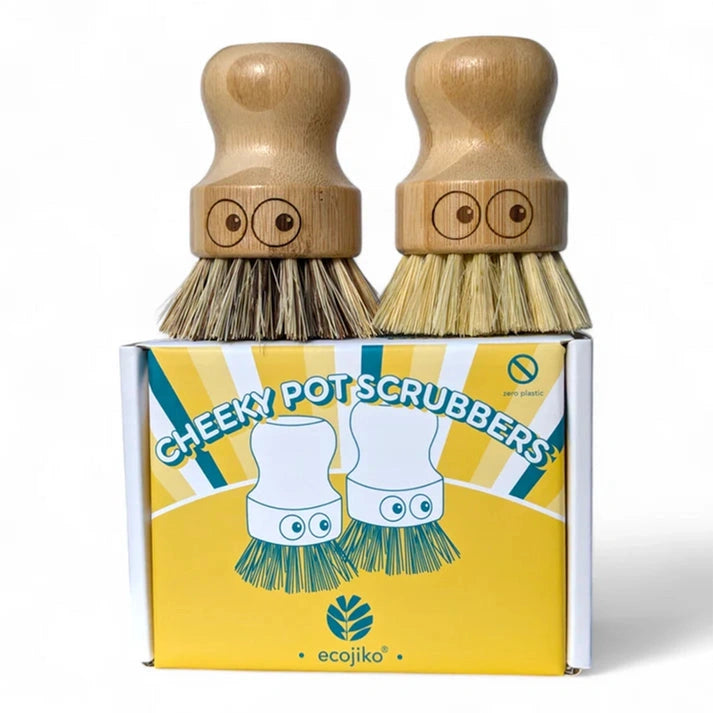 Aaponminimarket Sustainable Bamboo Cheeky Pot Scrubbers
