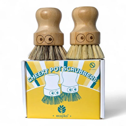 Aaponminimarket Sustainable Bamboo Cheeky Pot Scrubbers