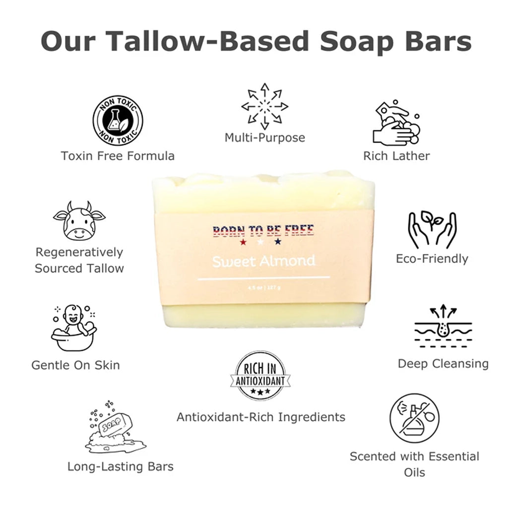 Aapon Mini Market Ltd - Sweet Almond Tallow Soap Bar