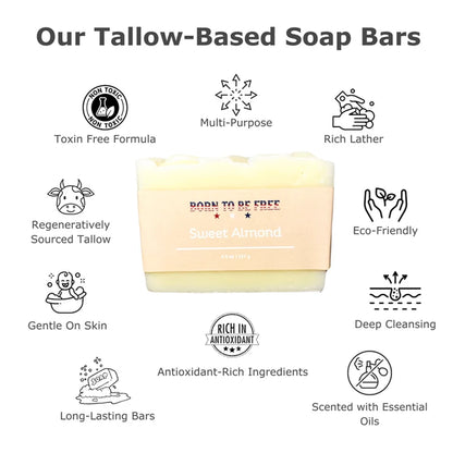 Aapon Mini Market Ltd - Sweet Almond Tallow Soap Bar