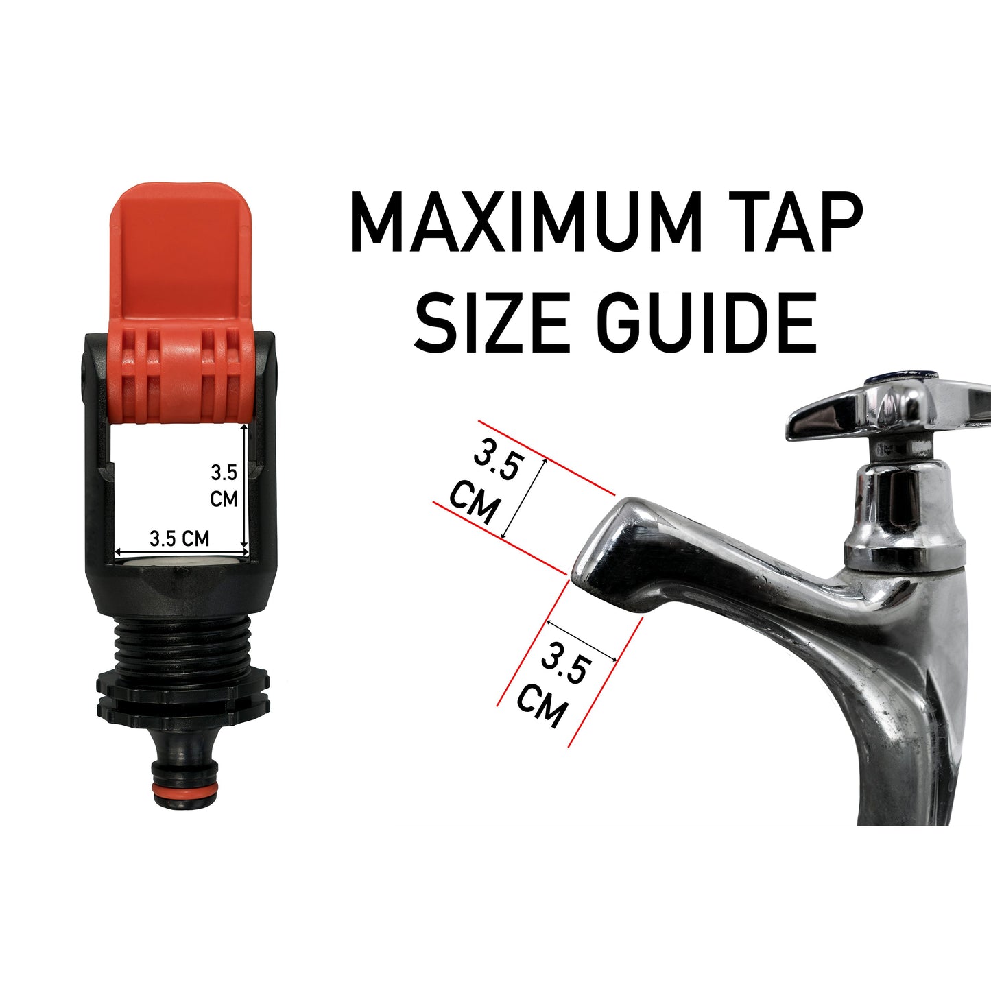 Aapon mini market -Red Kitchen Tap Adapter