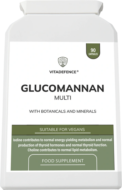 Glucomannan Multi with B6, Choline & Botanicals – 90 Vegan Capsules
