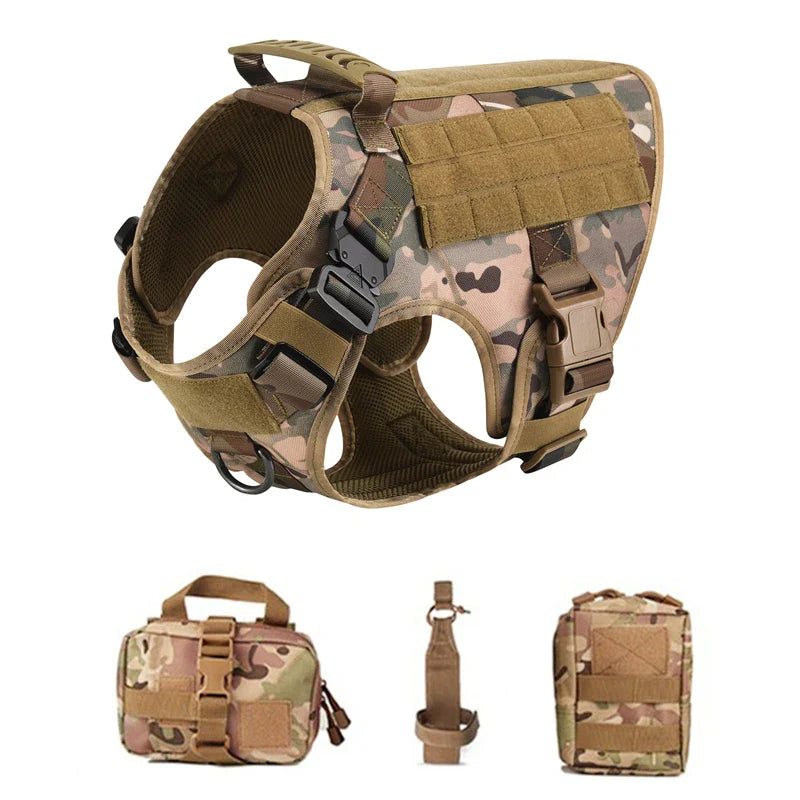 Tactical Military Dog Harness and Leash Set